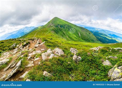 The Highest Mountain of Ukraine Hoverla 2061 M. Chornogora Ridge ...