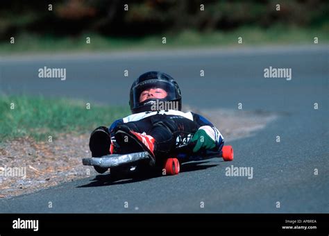 STREET LUGE ACTION Stock Photo - Alamy