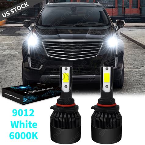 For Cadillac XT5 2017-2019 - 2x 9012 Front LED Headlight 6000K Bulbs Hi/Lo Beams | eBay