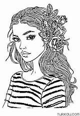 Detailed Coloring Pages For Girls sketch template