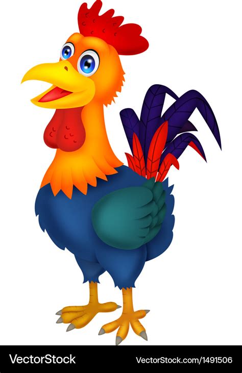 Rooster cartoon Royalty Free Vector Image - VectorStock