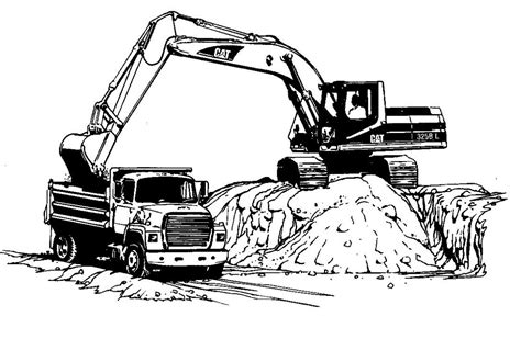 Excavator Coloring Page Excavator Coloring Pages To Download And Print ...