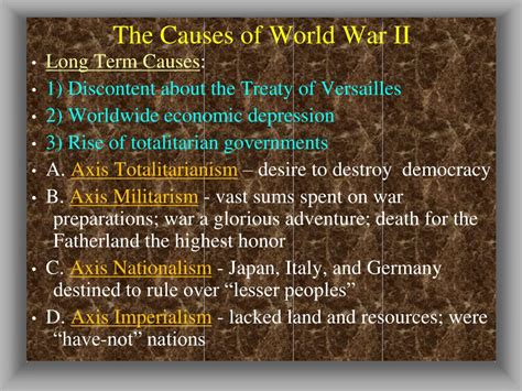 PPT - The Causes of World War II PowerPoint Presentation, free download ...