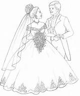 Barbie Wedding Dress Coloring Pages sketch template