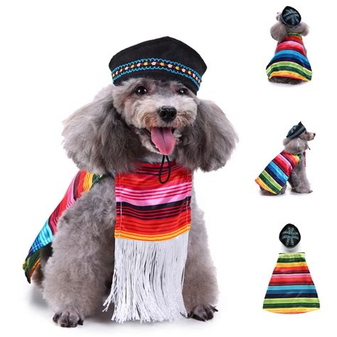 Fashion Halloween Polyester Costume Pet Dress Up Dog Clothes Mexico 10. ...