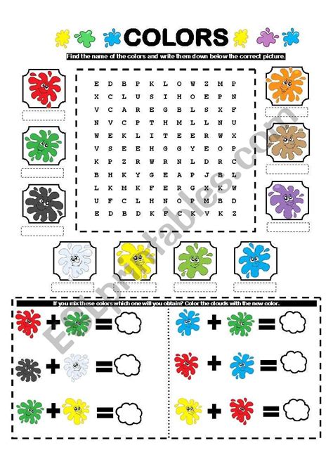 Worksheet How Colors Mix Light And Color