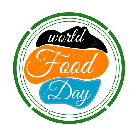 World Food Day Logo Style Colorful Text With Transparent Background, World Food Day Vector ...