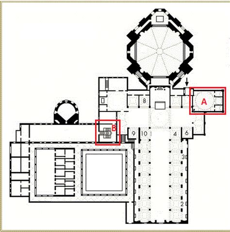 077-HIGH RENAISSANCE ARCHITECTURE, Michelangelo; Plan of San Lorenzo, Florence. A- Medici Chapel ...