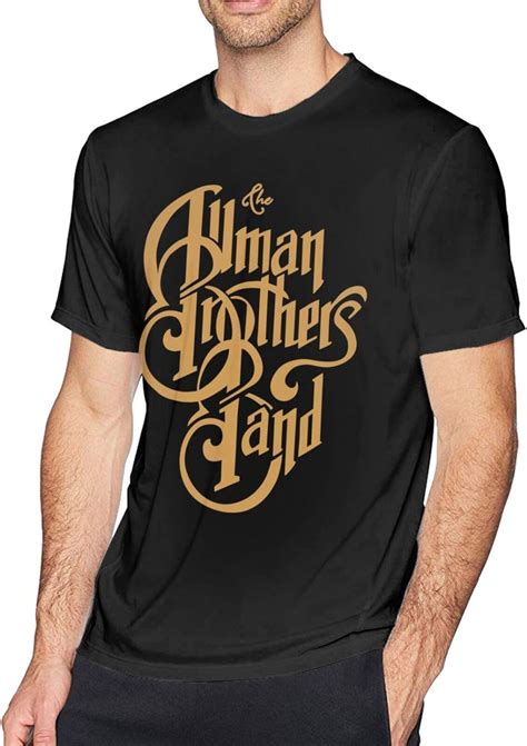 Men's The Allman-Brothers-Band T-Shirt - DIY Funny Short Sleeve Printed Tees for Men T-Shirts ...