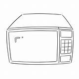 Microwave Oven Coloring Pages Sketch Page sketch template