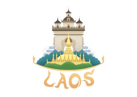 Laos Travel Logo stock image. Illustration of blue, asean - 250399371