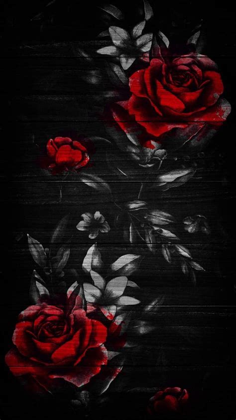 Gothic Black Roses Wallpaper