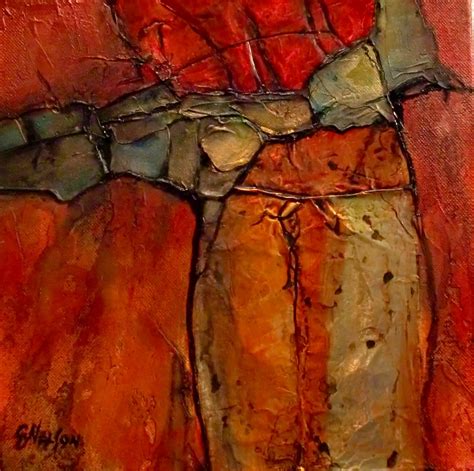 CAROL NELSON FINE ART BLOG: "CANYON COLORS" daily painter mixed media geologic abstract © Carol ...