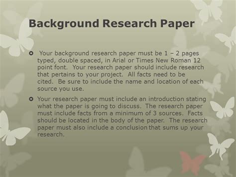 Science Project Research Paper Examples