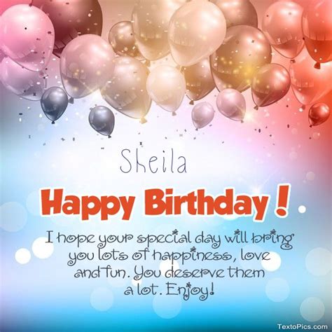 Happy Birthday Sheila pictures congratulations.