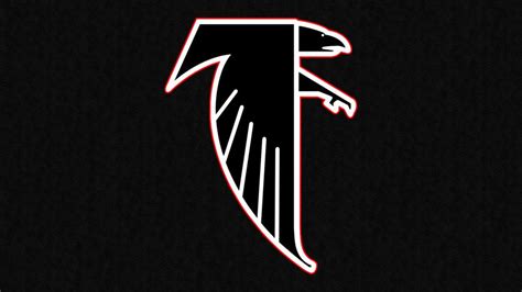 Atlanta Falcons Throwback Logo on Black Background