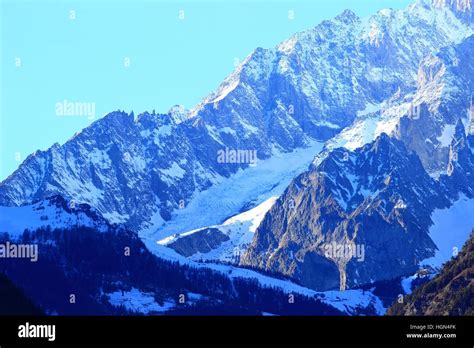 Glacier on Mont Blanc Stock Photo - Alamy