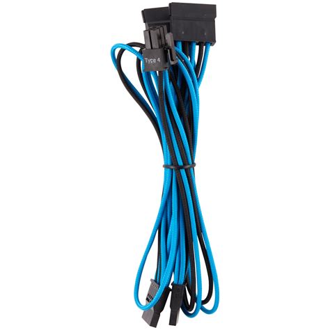 Corsair Premium Individually Sleeved Pro Cables Kit Type 4 Gen 4 - Blue ...