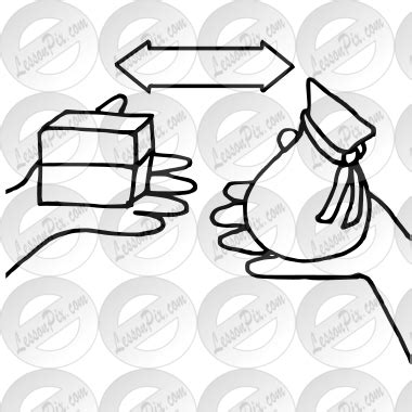 Trade Outline for Classroom / Therapy Use - Great Trade Clipart