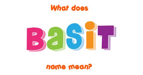 Basit name - Meaning of Basit