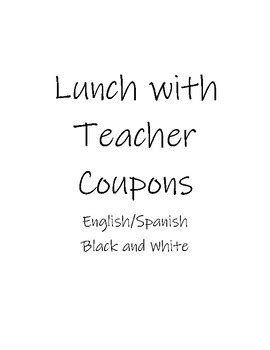 Lunch Coupons by Betsy's Bilingual Resources | Teachers Pay Teachers