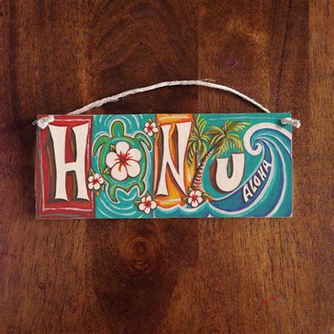 Honu Small Sign Hawaiian Sign Tropical Beach Decor | Etsy in 2020 ...