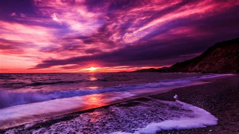Pink Beach Sunset Wallpaper (72+ images)