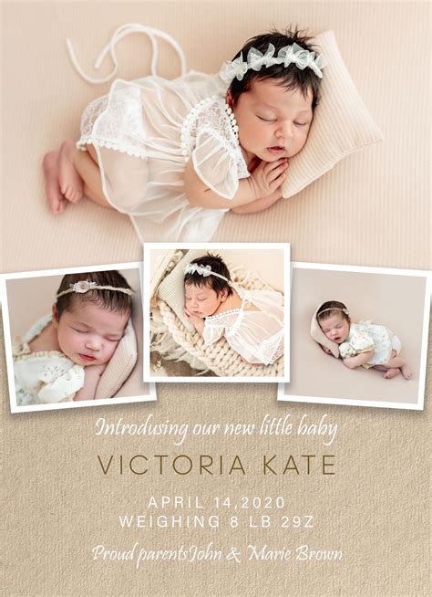 Birth Announcement Template Birth Baby Boy Girl | Etsy | Baby pictures ...