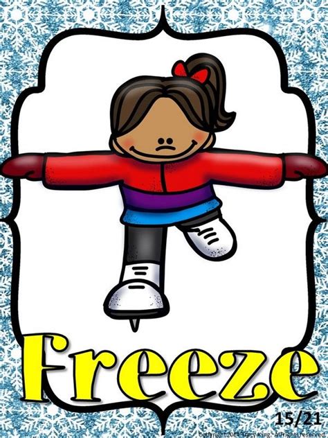 Winter Freeze Dance and Creative Movement | Freeze dance, Frozen cards, Creative