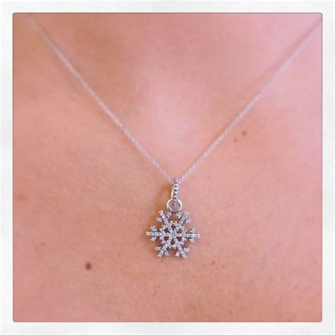 Pandora Snowflake Charm on a necklace! www.bengarelick.com