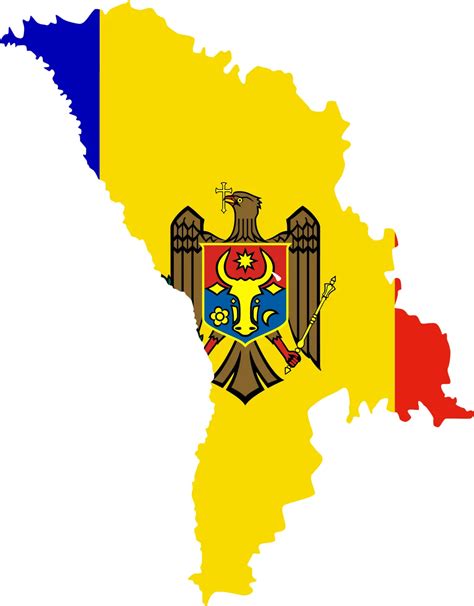 Moldova Flag Map - MapSof.net