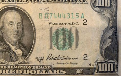 1950 (B) $100 One Hundred Dollar Bill Federal Reserve Note Bank of New York | #3924441379