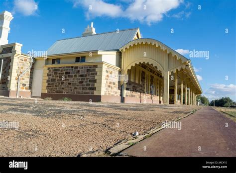 Burra Railway Station, Burra, South Australia, Australia - June 4 2016: The historic restored ...