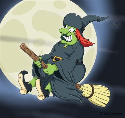 Cartoon Witch On Broomstick | Halloween silliness on a broomstick!