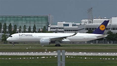 Lufthansa Airbus A350 takeoff at Munich Airport | D-AIXB - YouTube