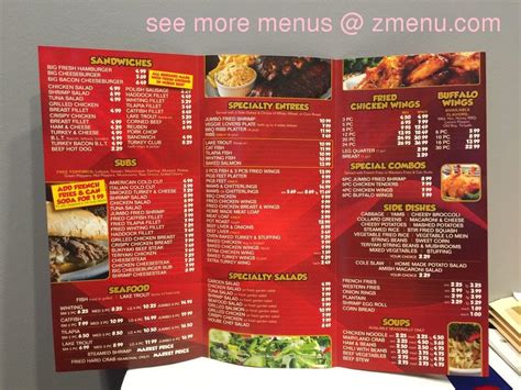 Menu at Corner Food Station restaurant, Parkville