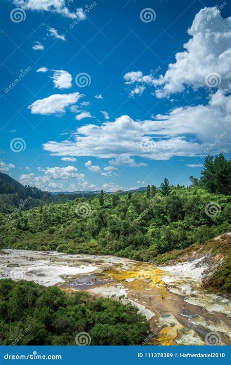 Orakei Korako Geothermal Park & Cave, Geysers in New Zealand Stock Image - Image of blue, beauty ...