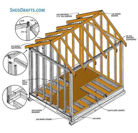 8×10 Gable Storage Shed Plans Blueprints To Craft Utility Shed https://sheddrafts.com/8x10-gable ...