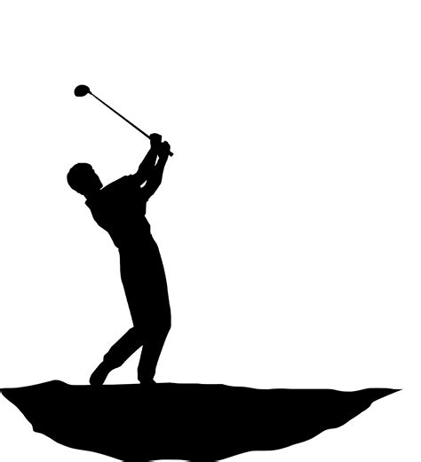 Golf Swing Silhouette Clipart - Large Size Png Image - PikPng