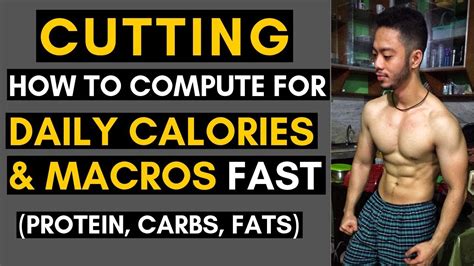Vid. 06: CUTTING DIET: how to compute for daily CALORIES and MACROS fast | Pinoy Fitness - YouTube