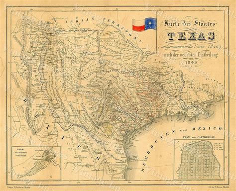 Old Maps, Antique Maps, Etsy Vintage, Vintage World Maps, Texas Map Art, Texas State Map, Texas ...
