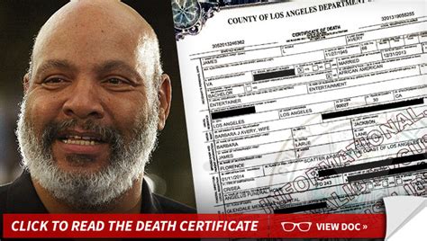 James Avery Death Certificate -- Severe Medical Problems Before Death ...