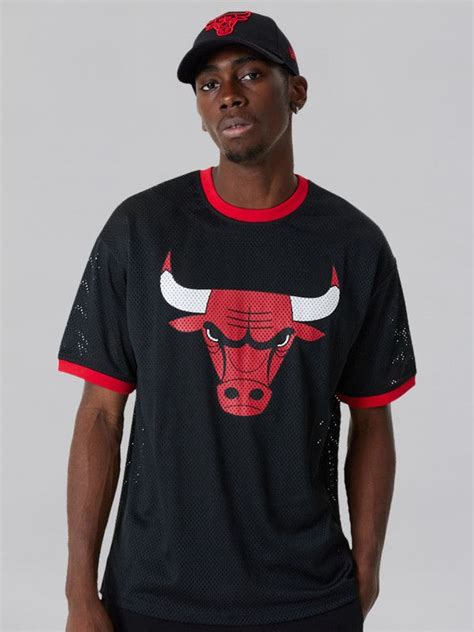 Buy Chicago Bulls NBA Team Logo Mesh Black Oversized T-Shirt From ...