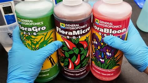 How to General Hydroponics Flora Series Tri Part Feed Schedule