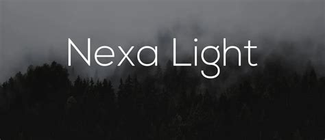 Nexa Light Font Free Download