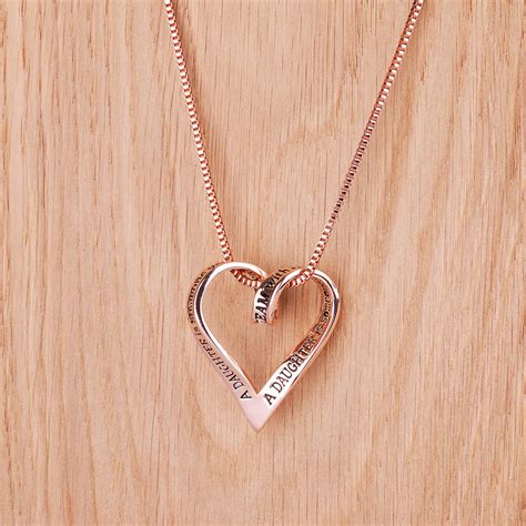 daughter rose gold plated message necklace by lauryn james | notonthehighstreet.com