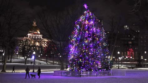 Boston's giant Christmas tree arrives on the Common, from our festive ...