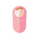 Baby, mobile, toy, toys Icon in Kameleon Round