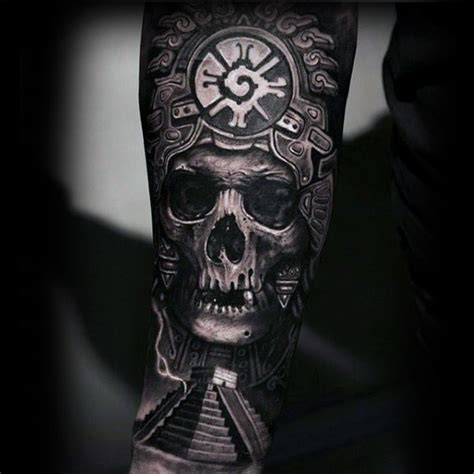 80 Mayan Tattoos For Men - Masculine Design Ideas Aztec Tattoos Sleeve, Aztec Tribal Tattoos ...