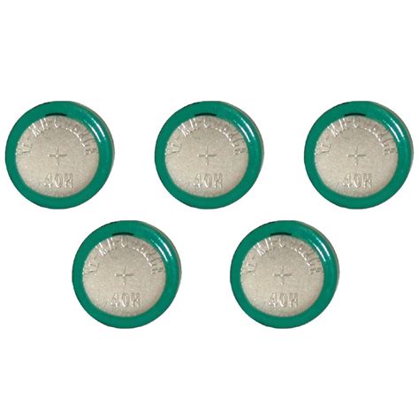 5 Pc 40mAh Rechargeable Solar Battery 1.2V NiMH 40H Flat Top Button Batteries - Walmart.com ...